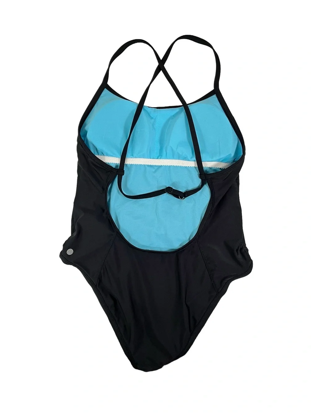 Zella Black One Piece Swimsuit Strappy, size Large